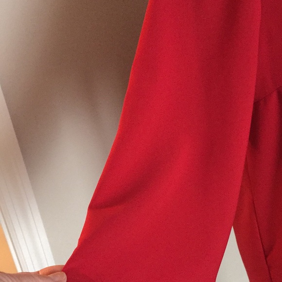 CHICO’S red with gold grommets & tie top - Picture 5 of 10